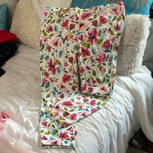 Time and Tru Multicolor Floral Pants